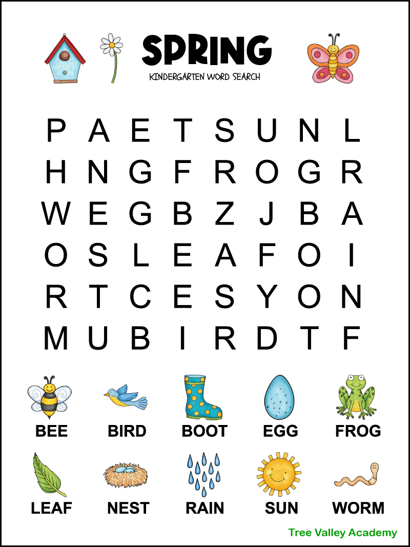 Kindergarten Word Search Free Printable Printable Sight Words List