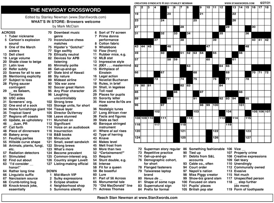 La Times Printable Sunday Crossword