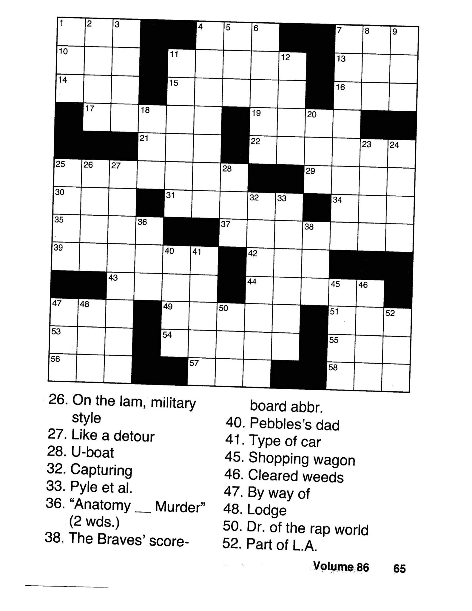 Large Print Crossword Puzzles For Seniors Free Printable Crosswords