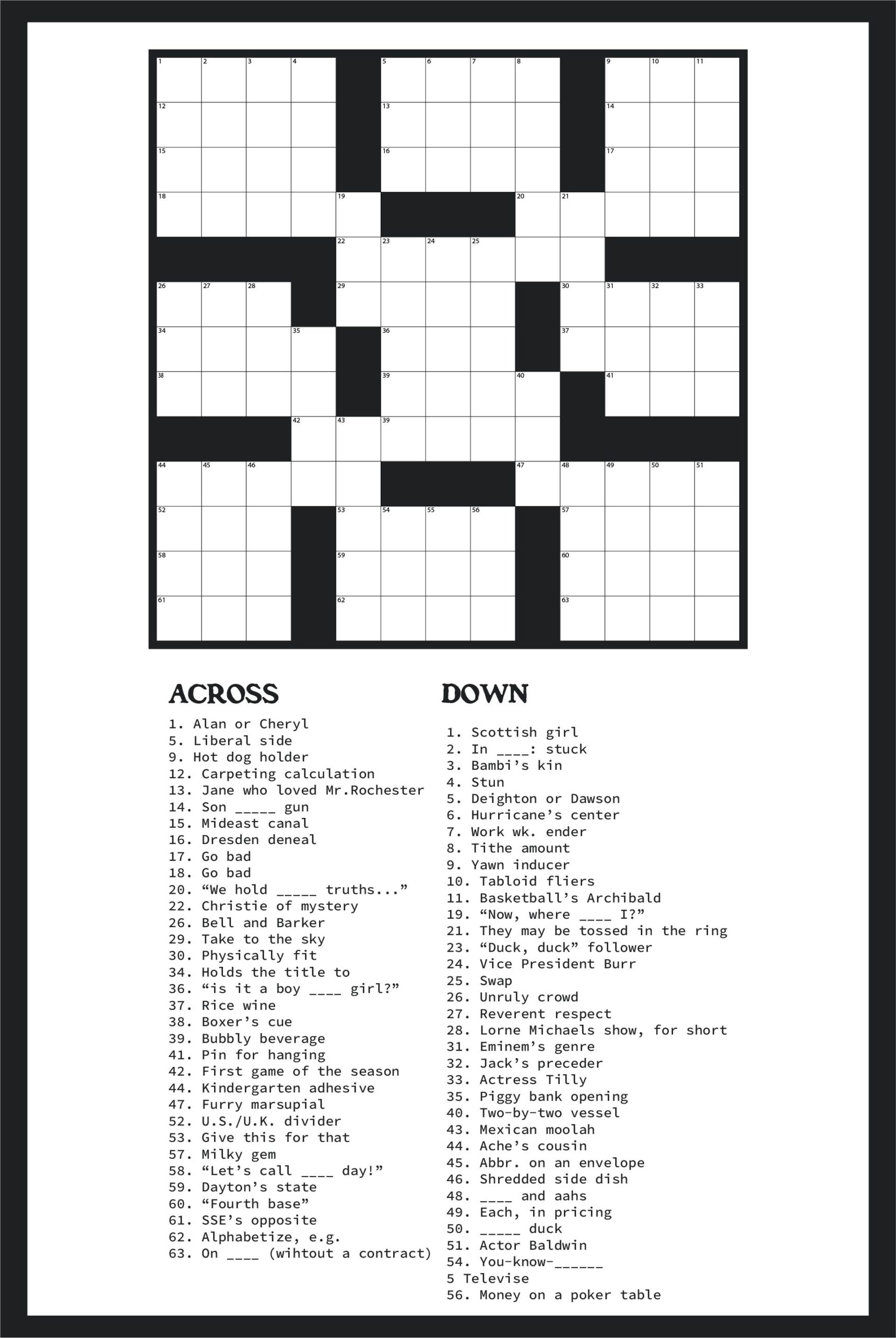 Large Print Easy Crossword Puzzles 10 Free PDF Printables Printablee Large Print Easy Crossword Puzzles 10 Free PDF Printables Printablee