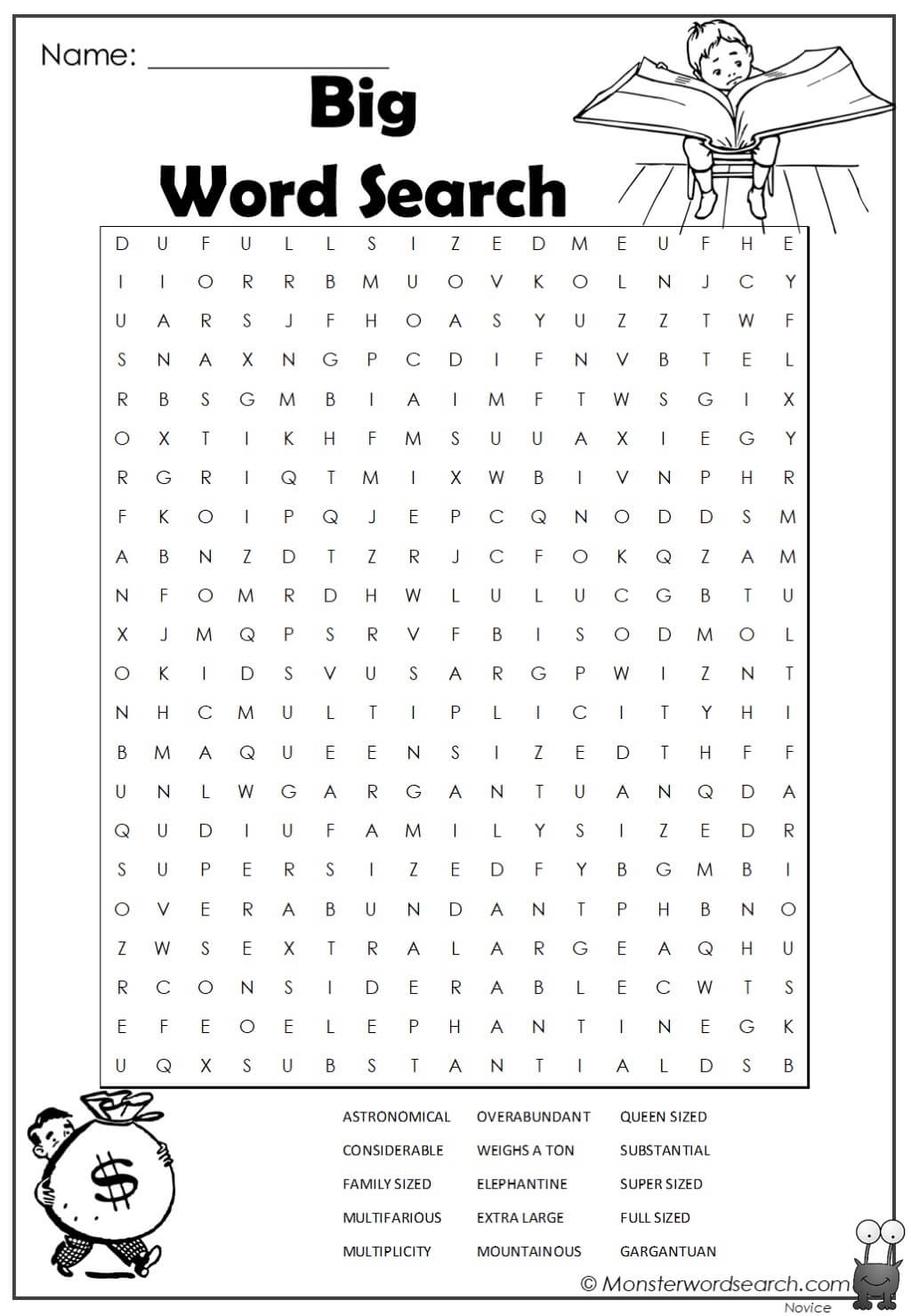 Large Printable Word Searches