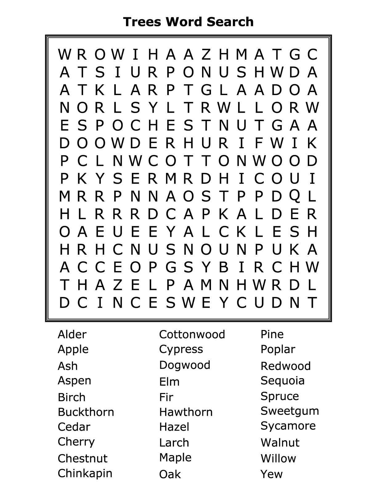 Long Word Searches Free Printable Word Search Maker