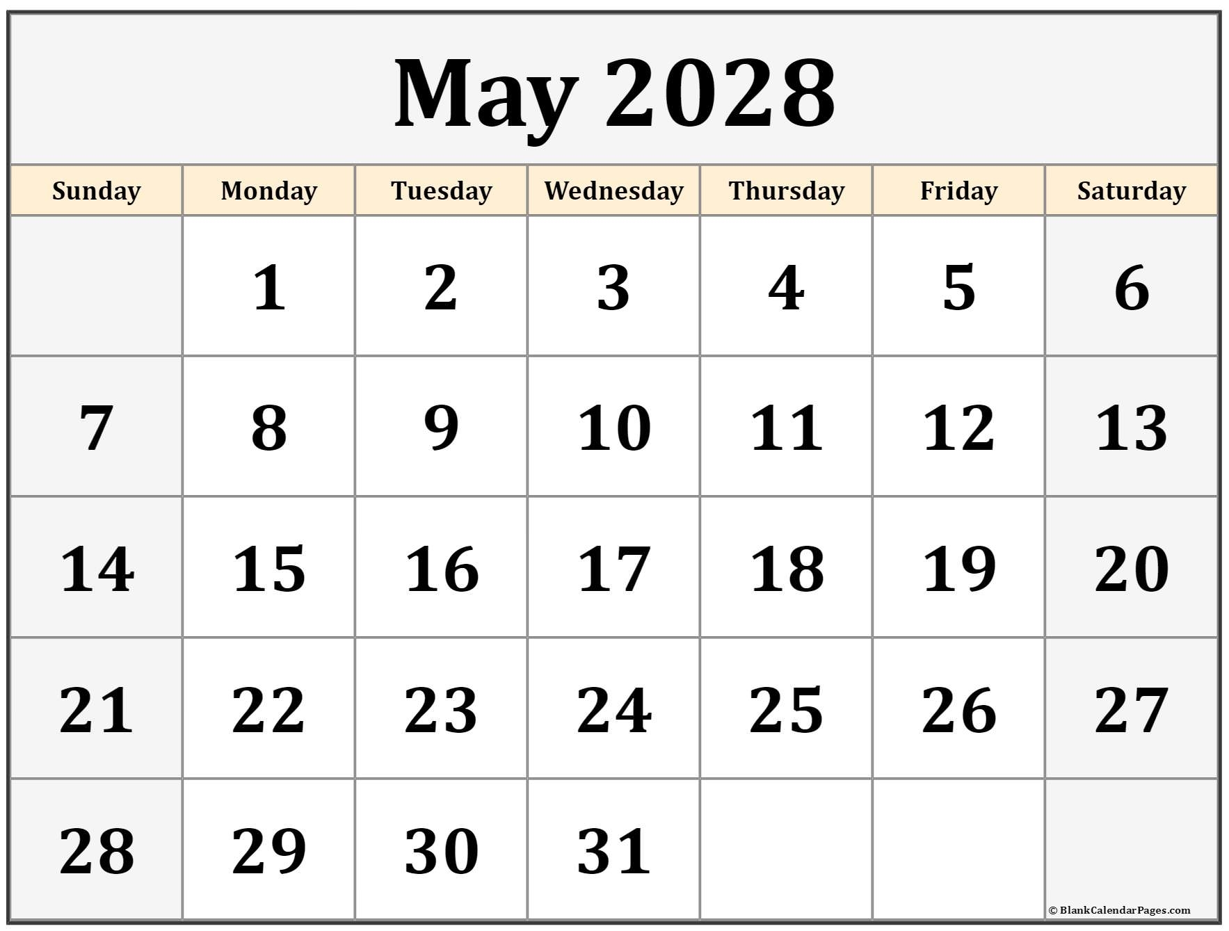 May 2028 Calendar Free Printable Calendars May 2028 Calendar Free Printable Calendars