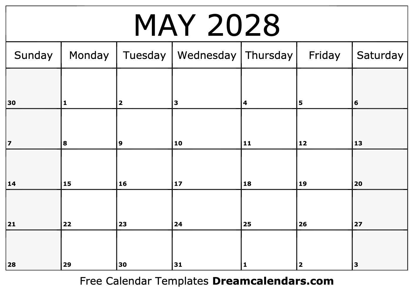 May 2028 Calendar Free Printable With Holidays And Observances May 2028 Calendar Free Printable With Holidays And Observances