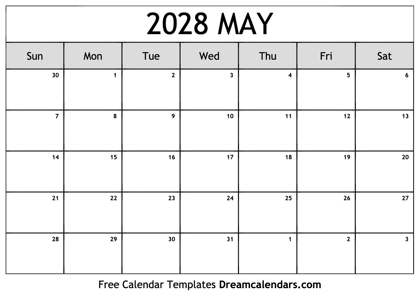 May 2028 Calendar Free Printable With Holidays And Observances May 2028 Calendar Free Printable With Holidays And Observances