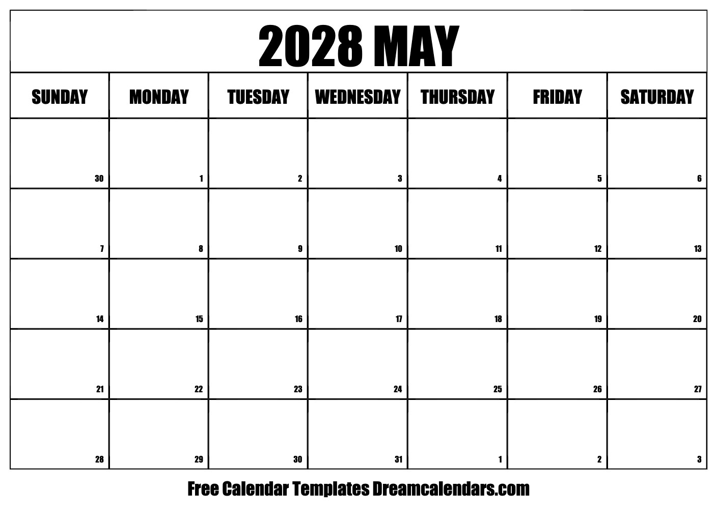 May 2028 Calendar Free Printable With Holidays And Observances May 2028 Calendar Free Printable With Holidays And Observances