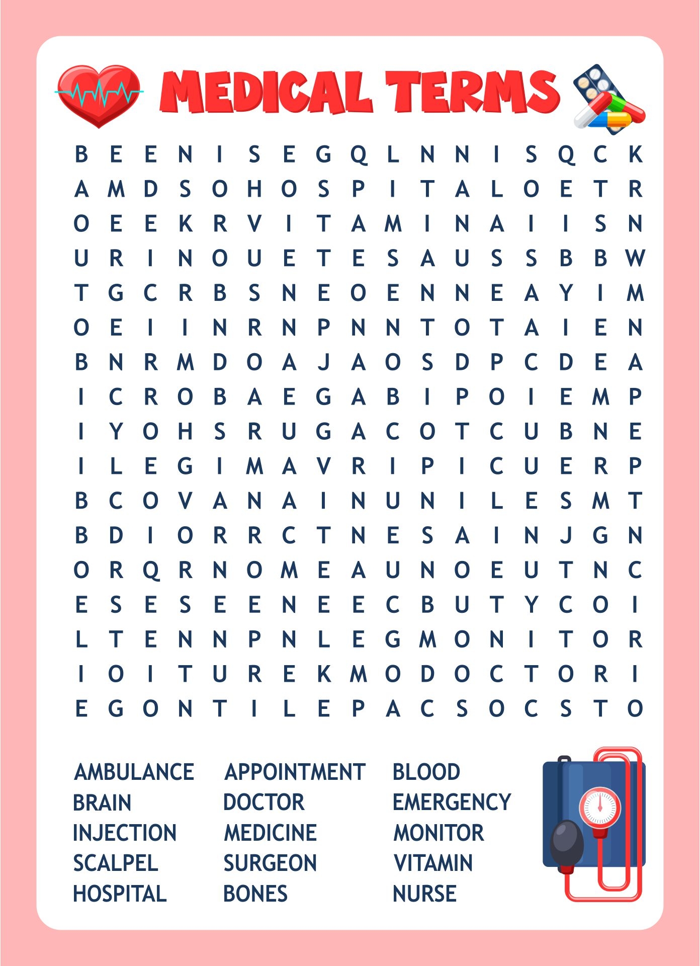 Medical Word Search Puzzles 10 Free PDF Printables Printablee Medical Word Search Puzzles 10 Free PDF Printables Printablee