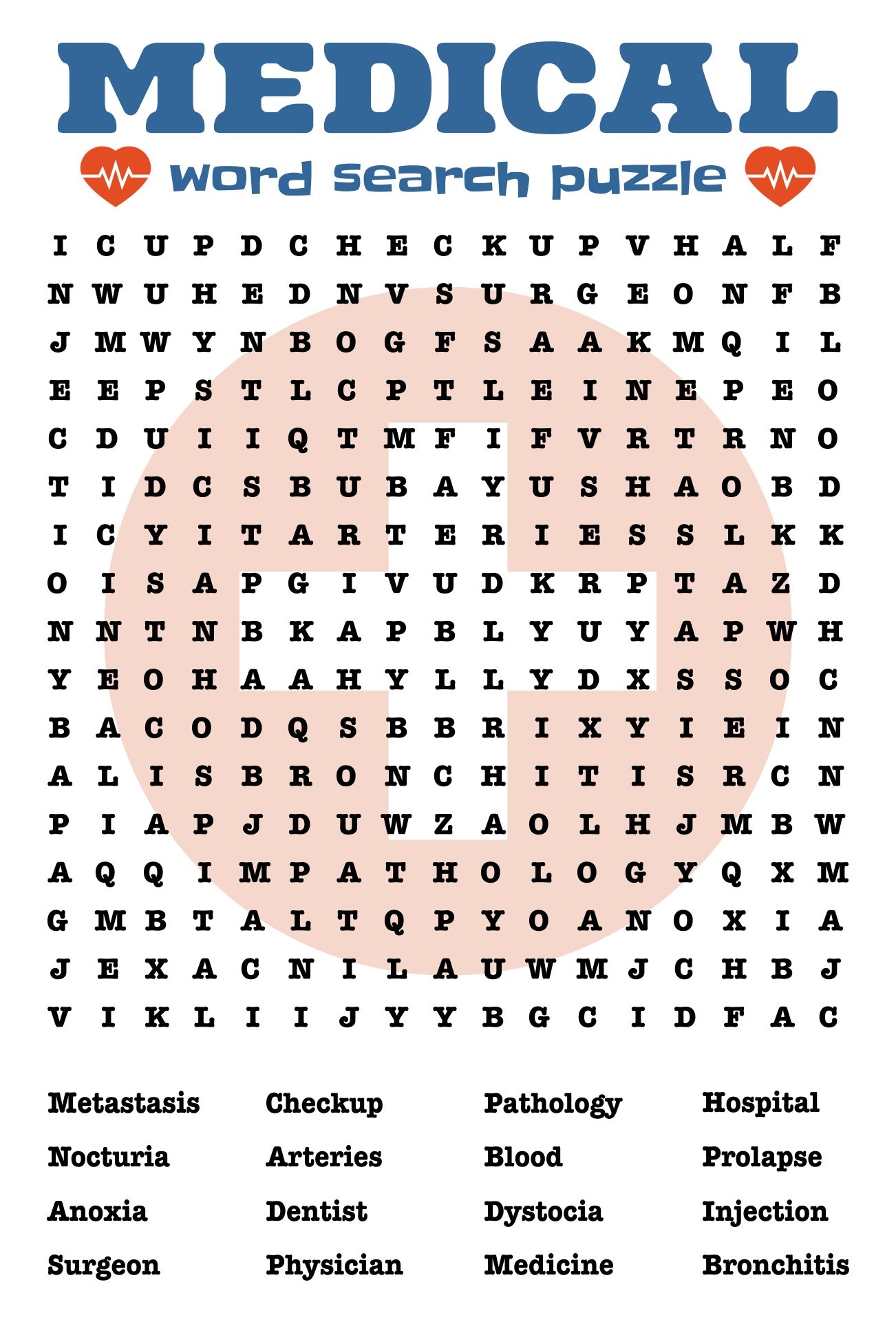 Medical Word Search Puzzles Printable Word Search Maker