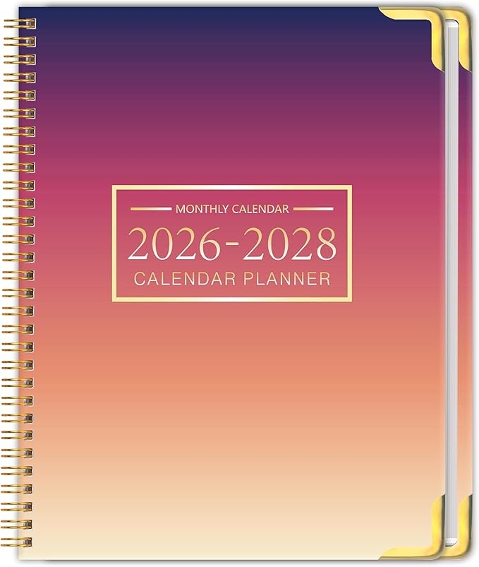 Monthly Planner 2026 2028 Hardcover 3 Year Calendar 2026 2027 2028 