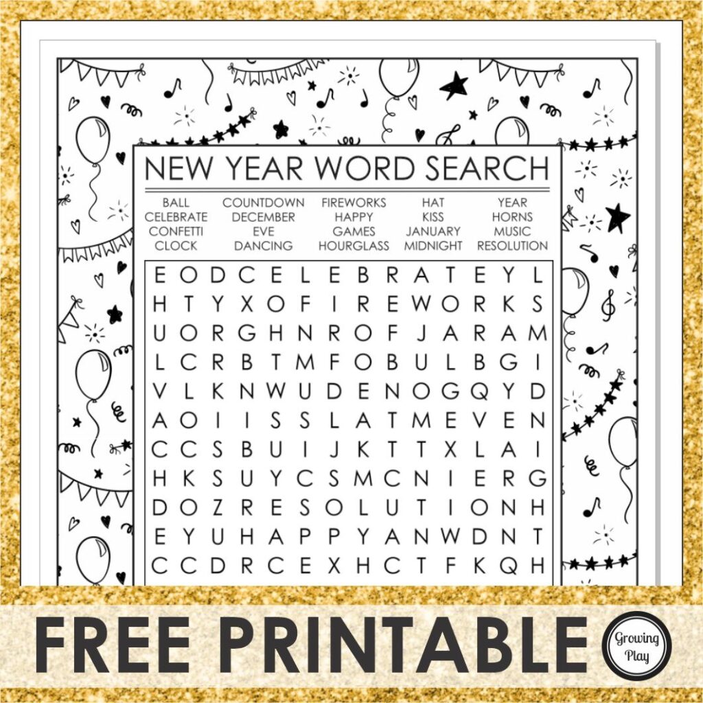 New Years Word Search Printable: A Fun and Engaging Activity for All ...