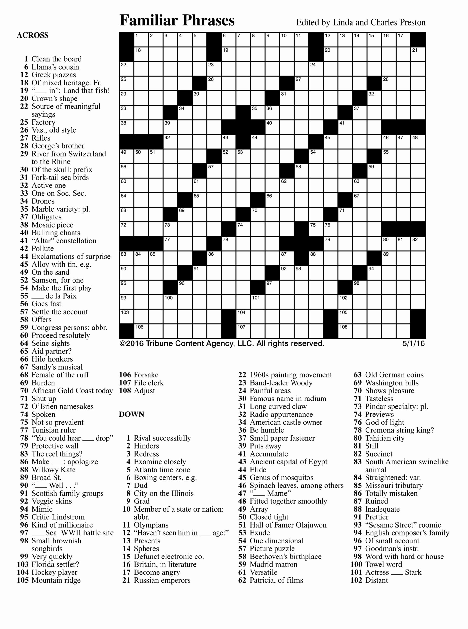 Pdf Crossword Puzzles Free Printable Crosswords Pdf Crossword Puzzles Free Printable Crosswords