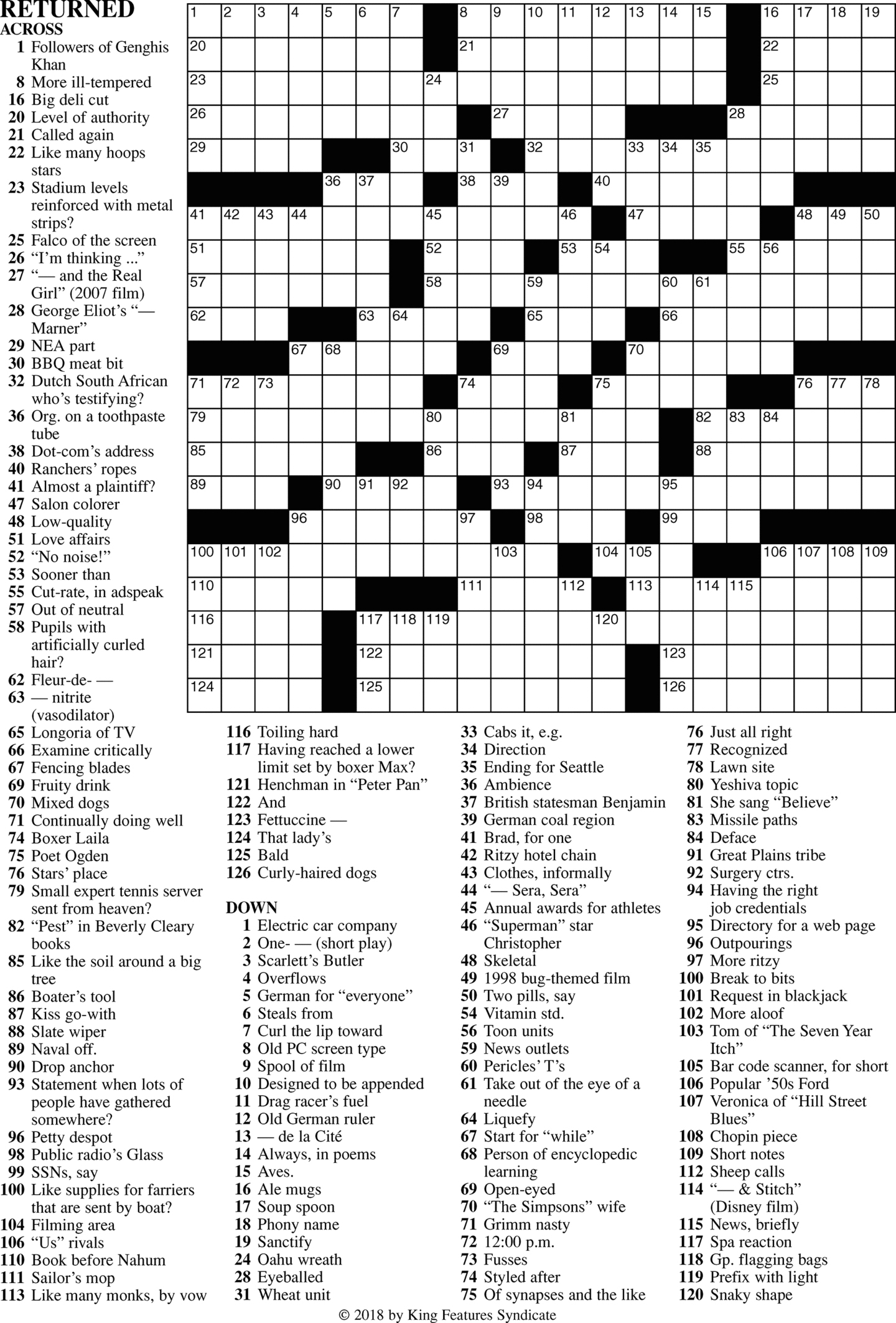 Premier Sunday Crossword Free Printable Crosswords Premier Sunday Crossword Free Printable Crosswords