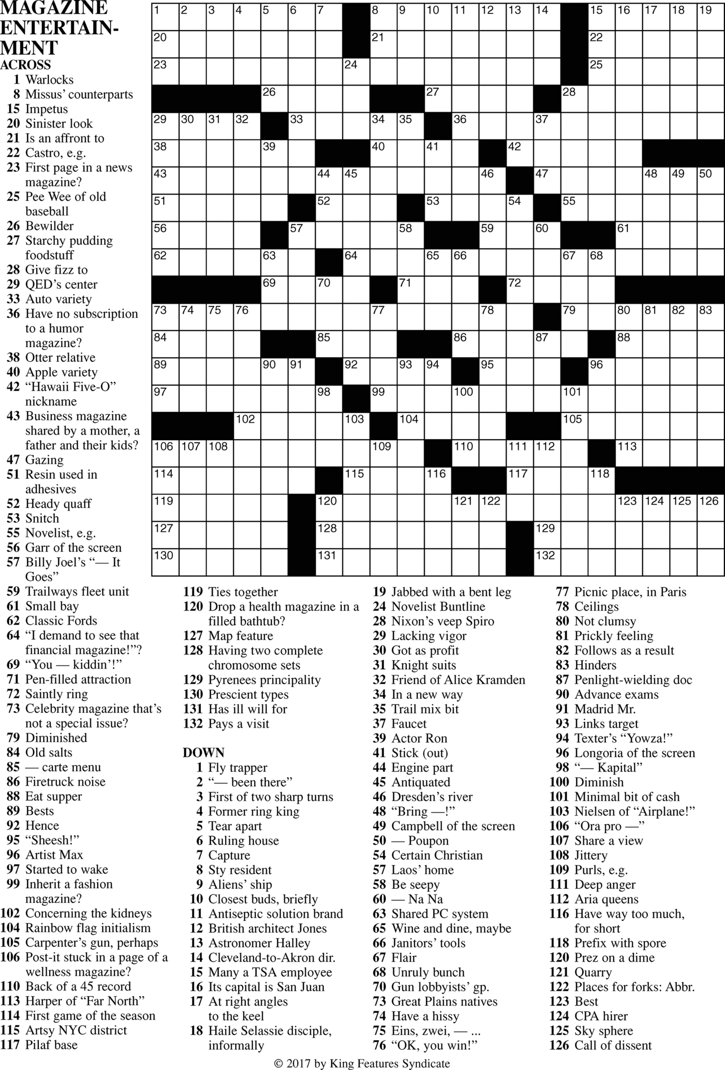 Premier Sunday Crossword Free Printable Crosswords