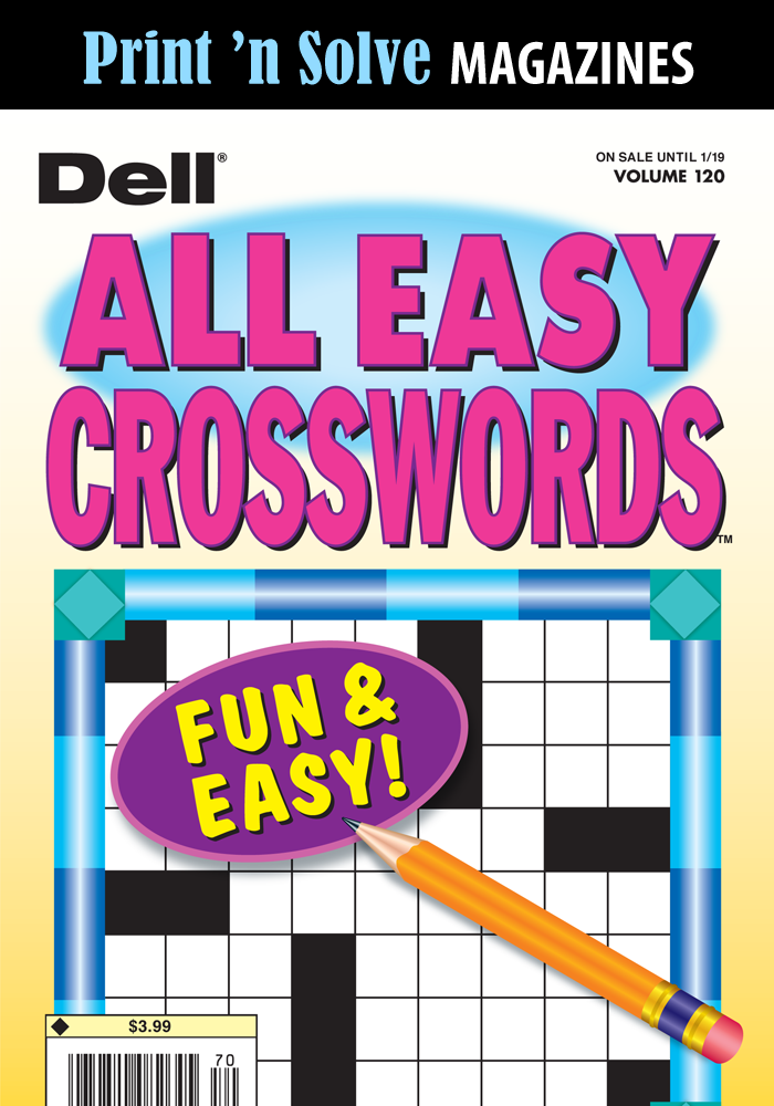 Print n Solve Magazines Dell All Easy Crosswords Penny Dell Puzzles