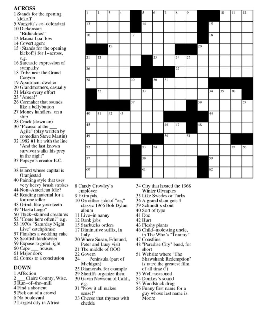Printable Daily Commuter Crossword Puzzle Printable JD Printable Daily Commuter Crossword Puzzle Printable JD
