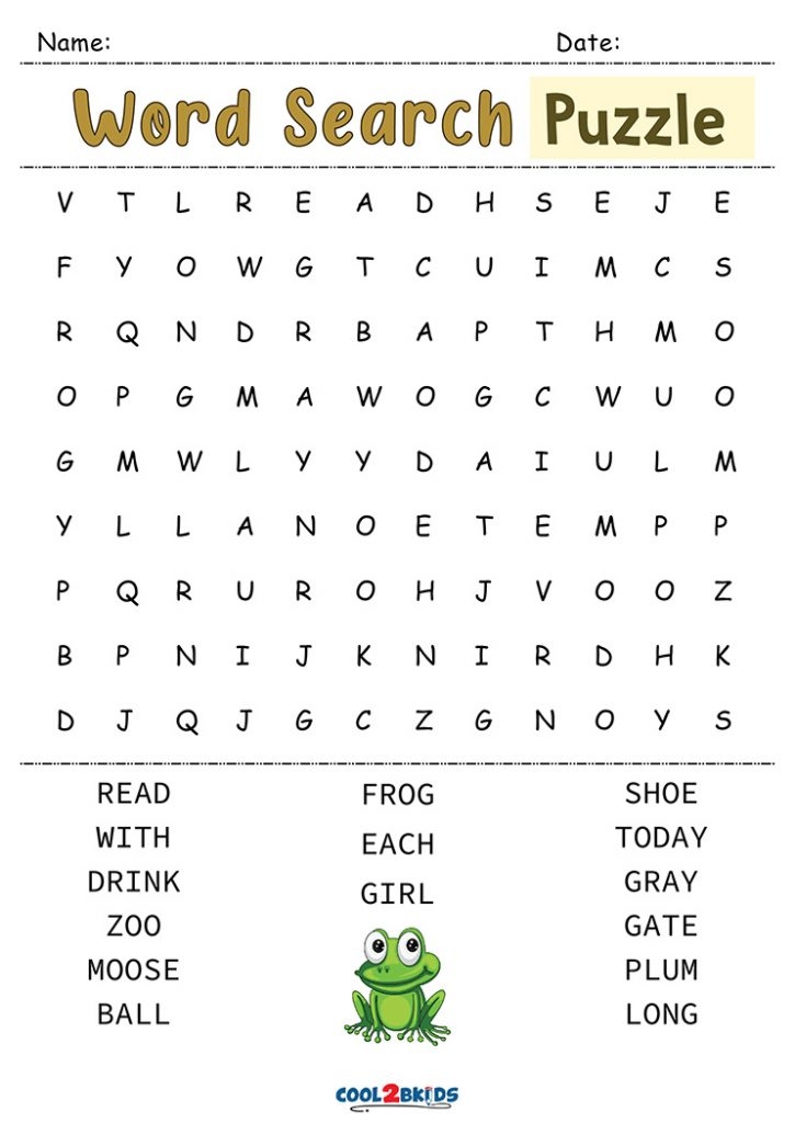 Printable Kindergarten Word Search Cool2bKids Printable Kindergarten Word Search Cool2bKids