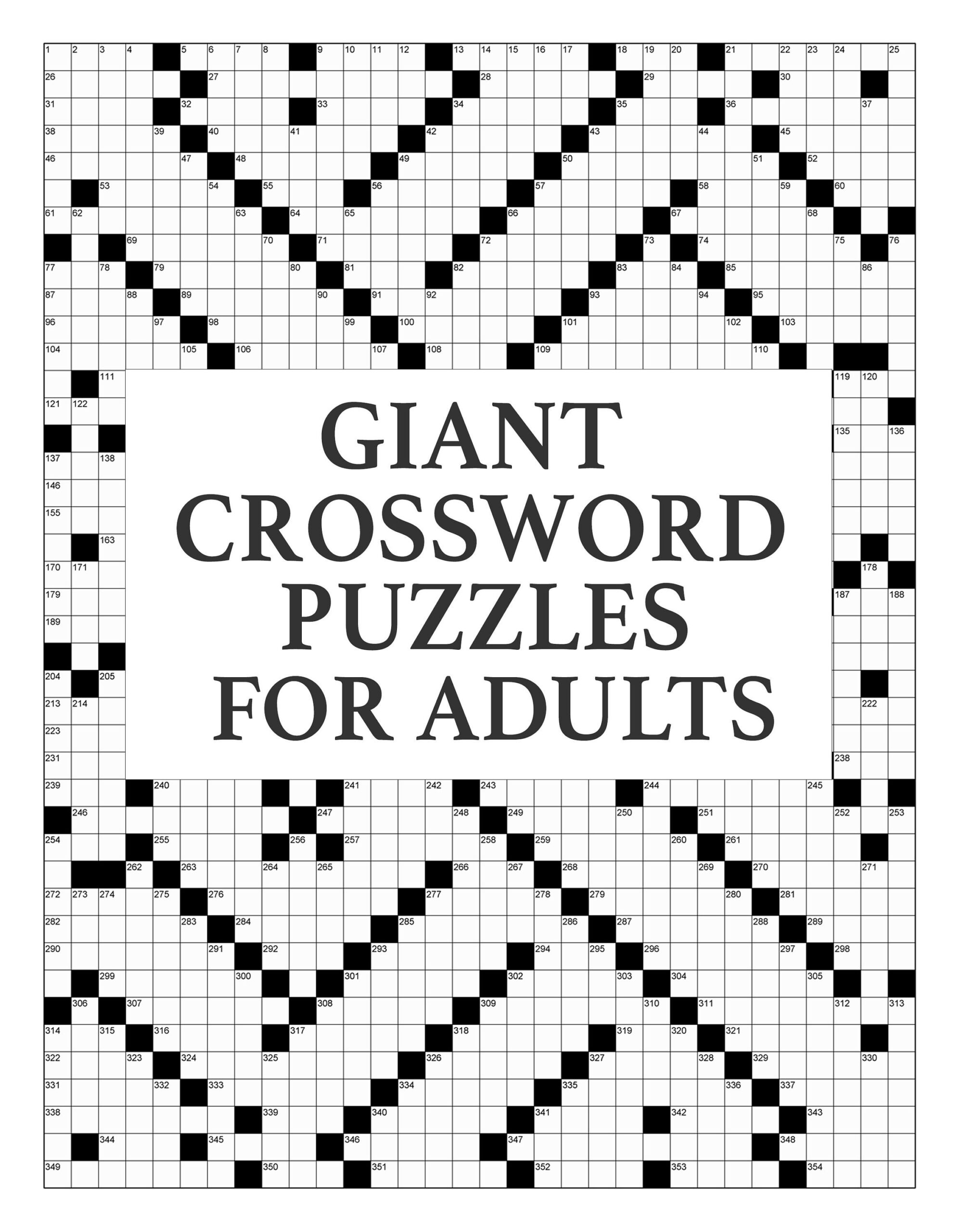 Printable Large Print Crosswords FREE Printable HQ