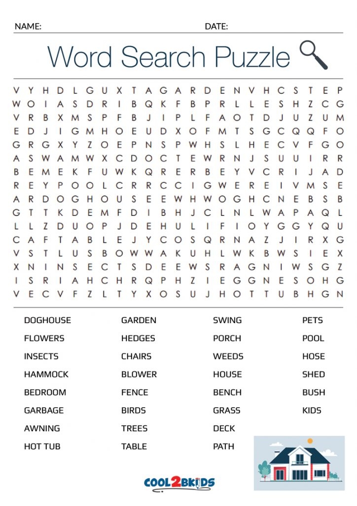 Printable Large Print Word Search Cool2bKids
