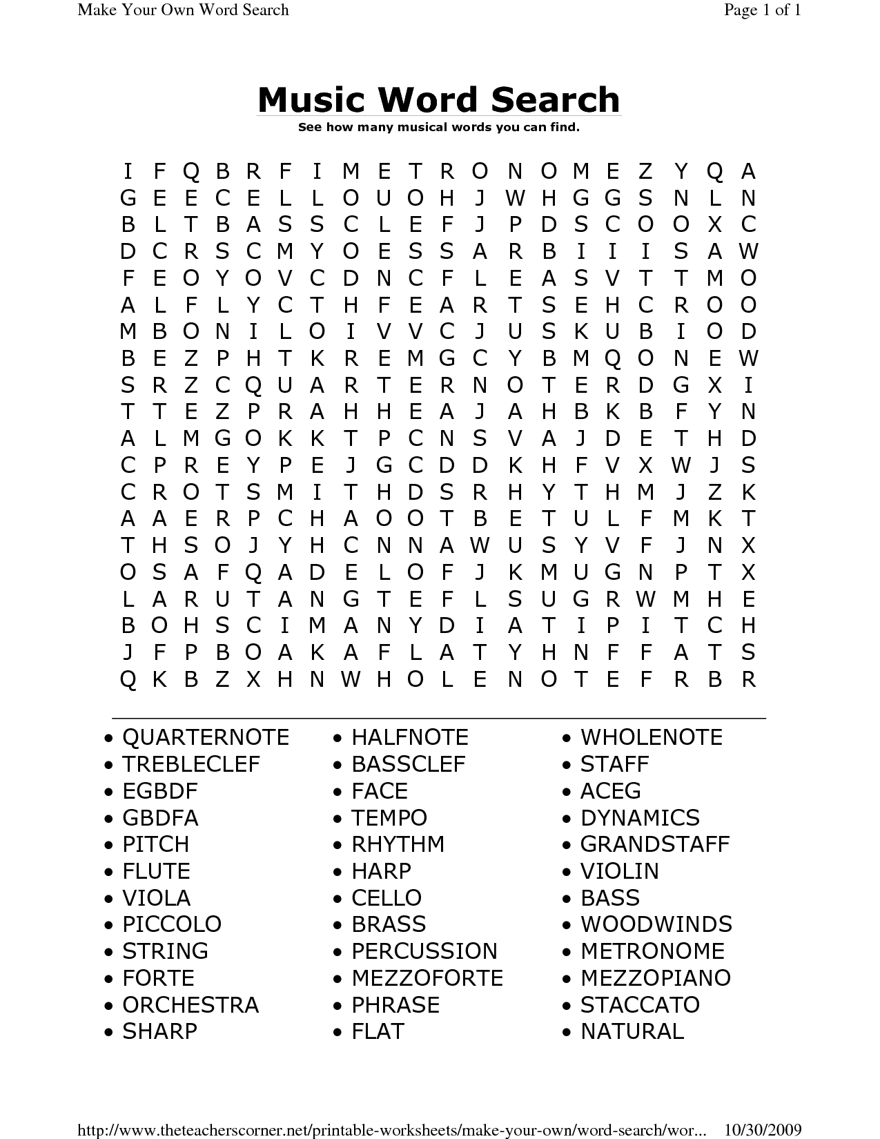 Printable Music Word Search Puzzles Word Puzzles Games Piano Puzzle World