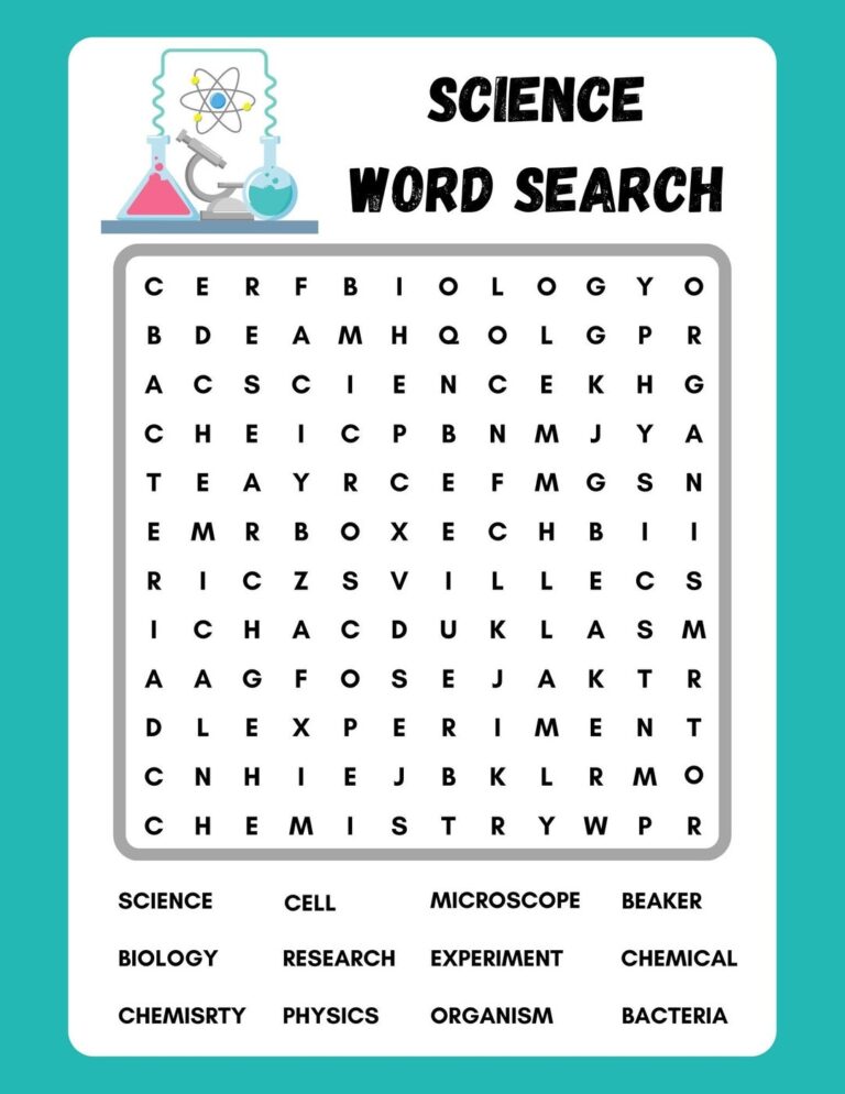 Printable Science Word Search: A Fun and Educational Activity for All