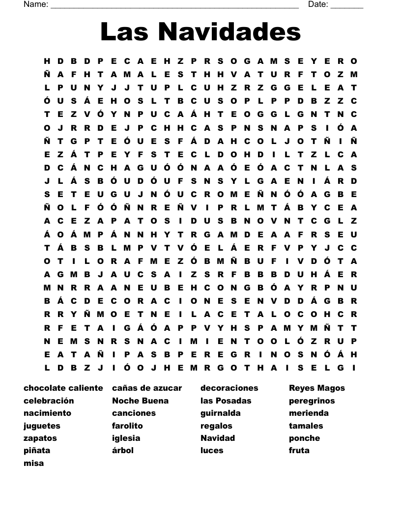 Spanish Word Search Puzzles Printable All FREE Printables
