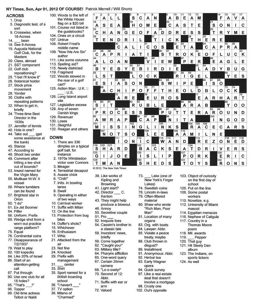 Sunday Pdf Sunday New York Times Crossword Printable Free Free 