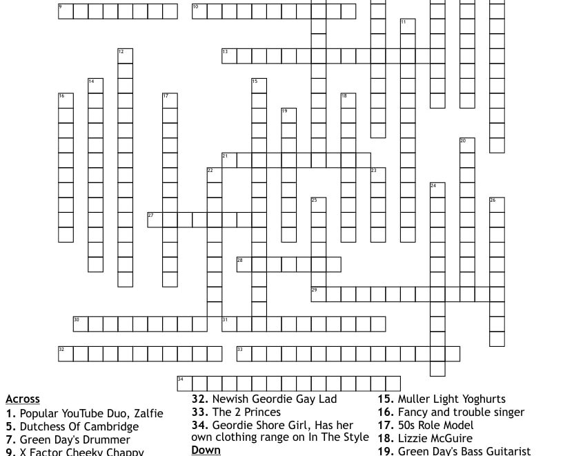 Teenage Crossword Puzzles Printable Free Download Print Free Teenage Crossword Puzzles Printable Free Download Print Free