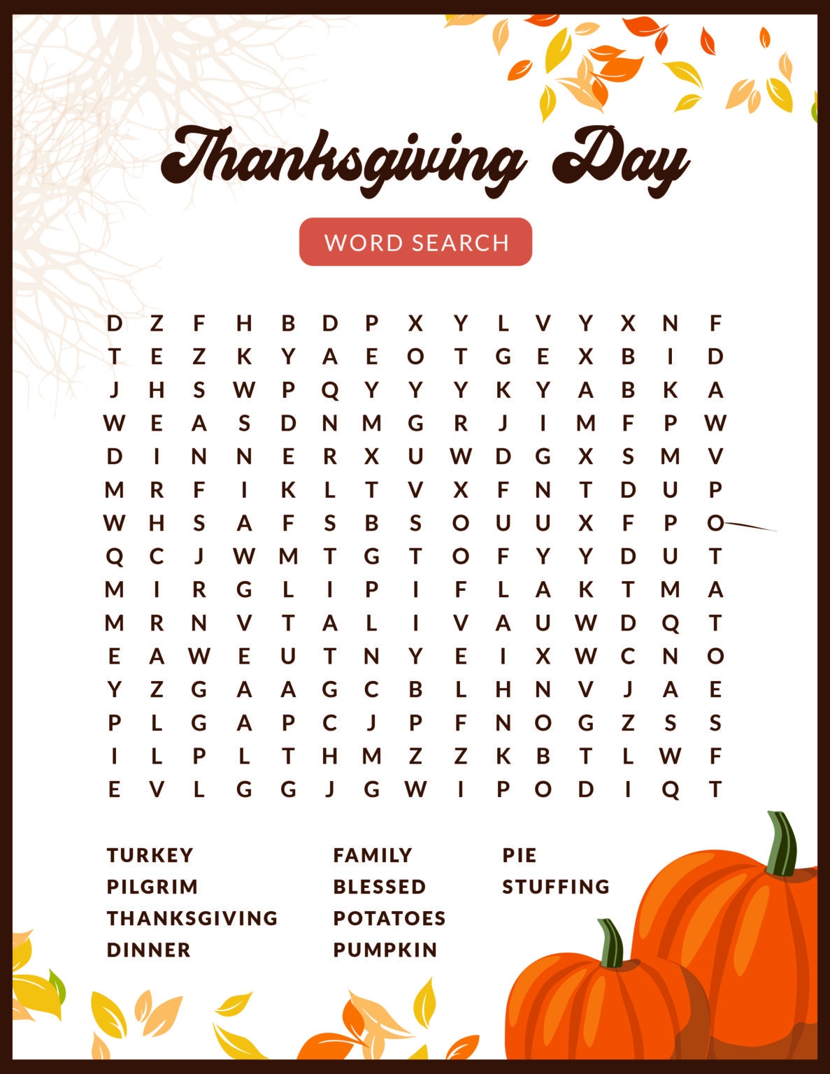 Thanksgiving Word Search Printable Stylish Life For Moms Thanksgiving Word Search Printable Stylish Life For Moms