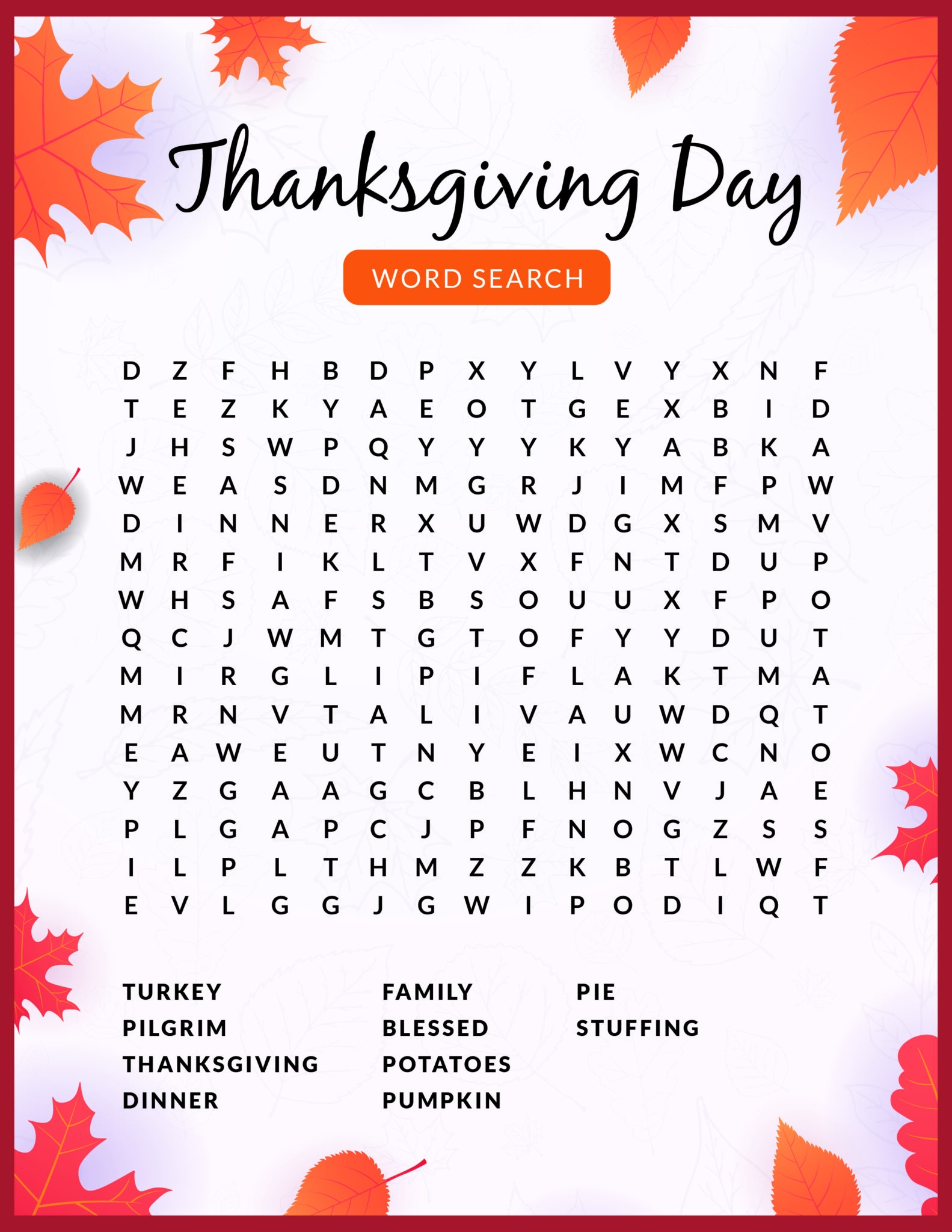 Thanksgiving Word Search Printable Stylish Life For Moms Thanksgiving Word Search Printable Stylish Life For Moms