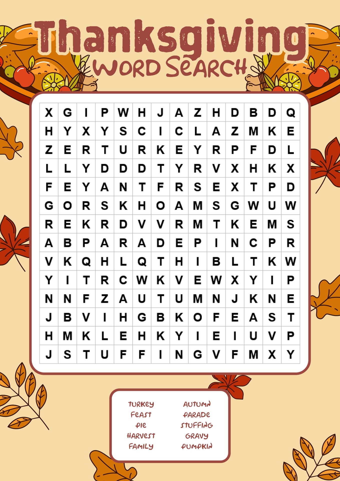 Thanksgiving Word Search Puzzles 15 Free PDF Printables Printablee Thanksgiving Word Search Puzzles 15 Free PDF Printables Printablee