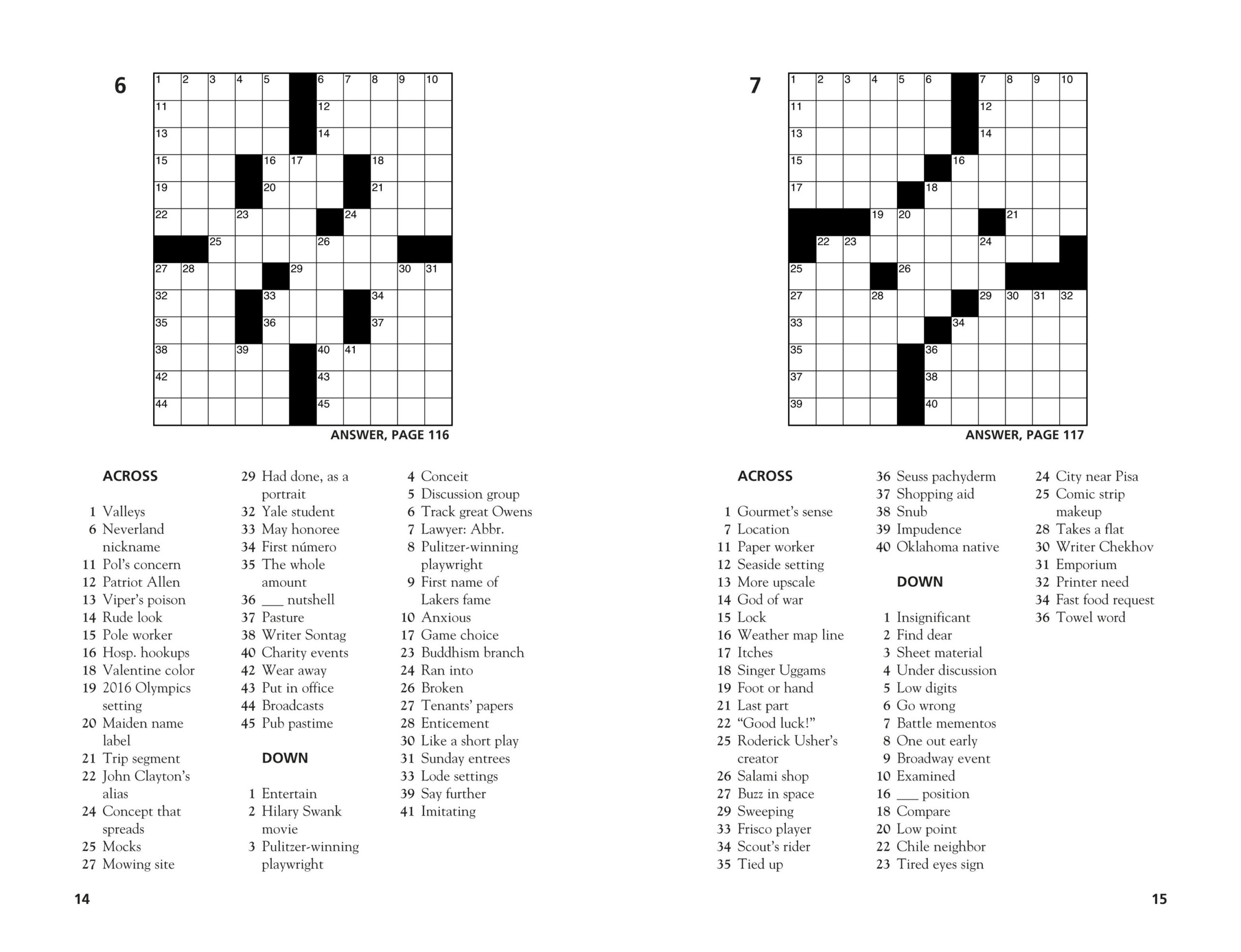 Thomas Joseph Printable Crossword Puzzles FREE Printable HQ