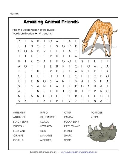 Unsolvable Animal Word Search Printable Wordsearch April Fool PDF Unsolvable Animal Word Search Printable Wordsearch April Fool PDF