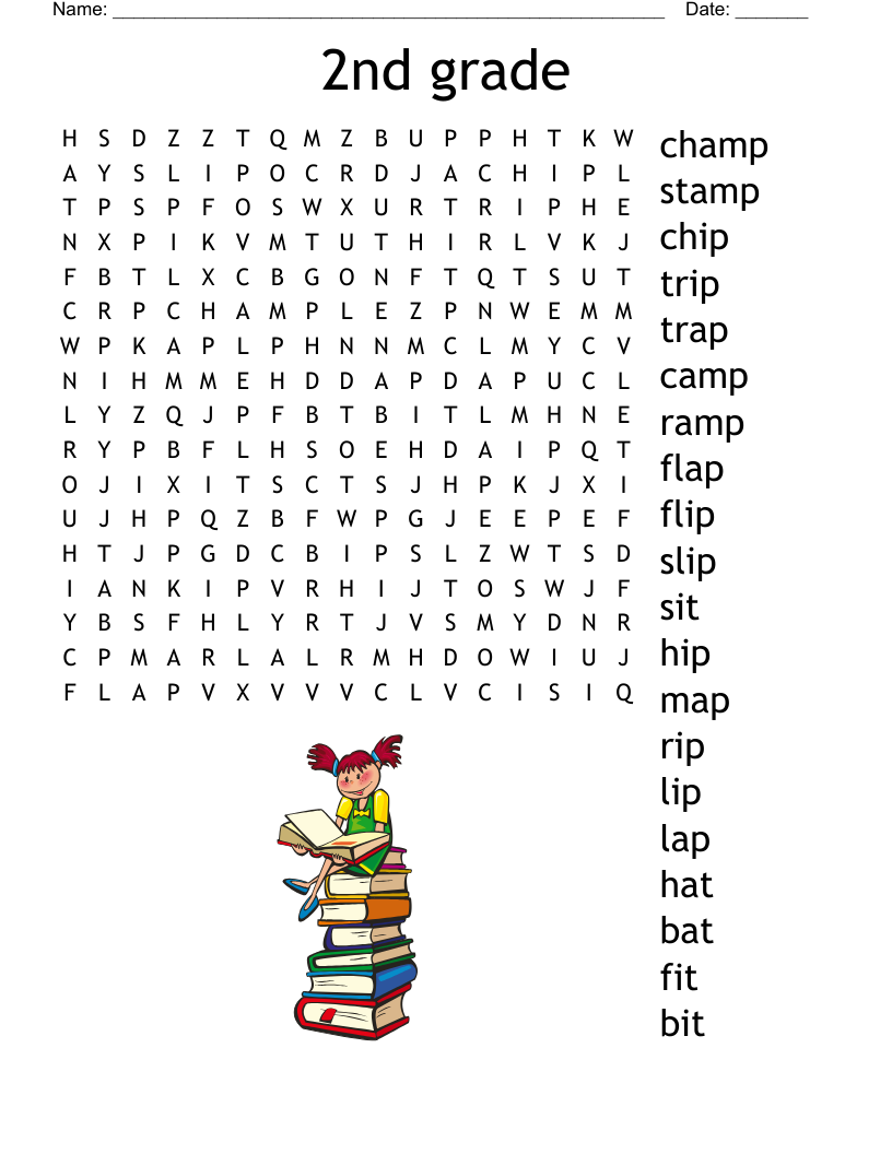 Word Search For 2Nd Graders Printable