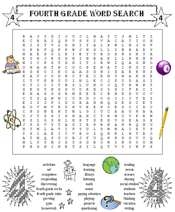 Word Search Puzzles Set 6 For 4th Grade Made By Teachers